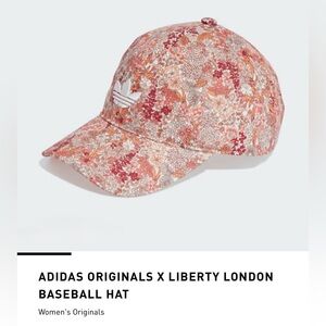 NWT WOMEN’S ADIDAS X LIBERTY LONDON FLORAL BASEBALL HAT, White/Blush, Limited Ed